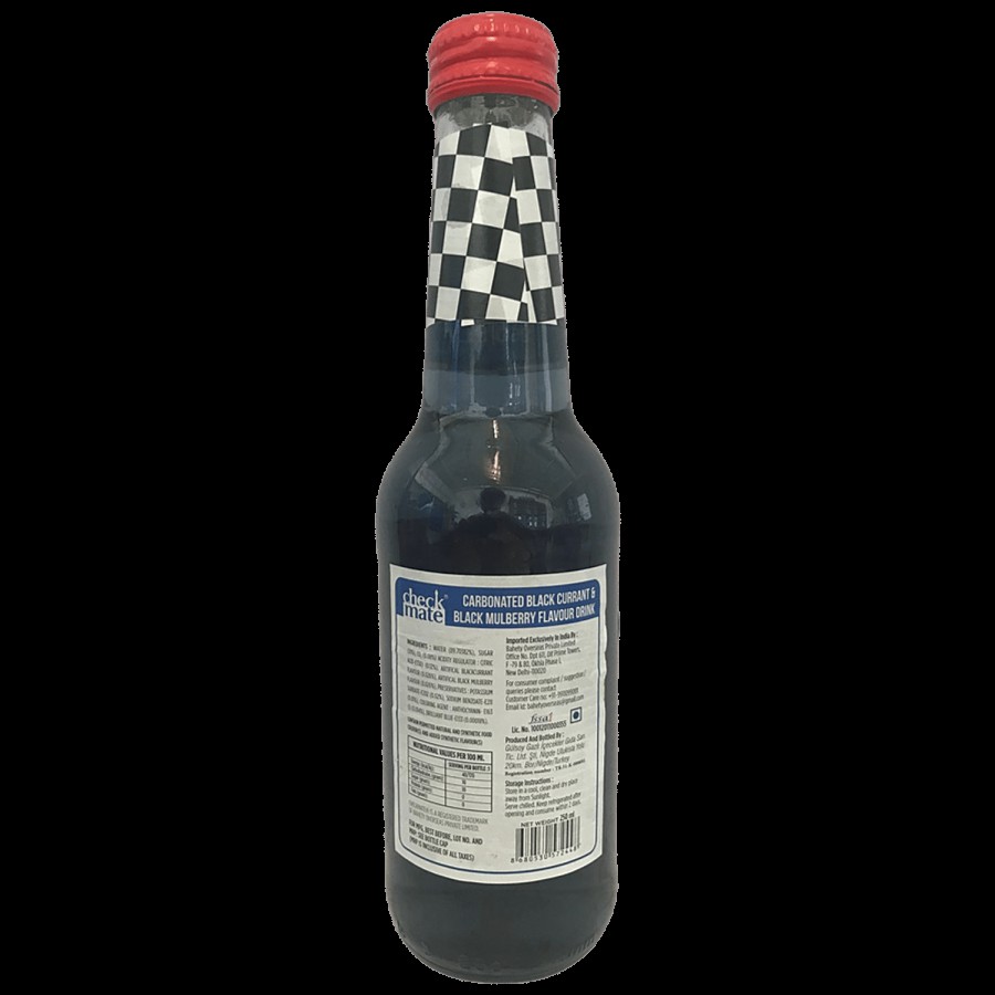 Checkmate Carbonated Drink - Black Current & Black Mulberry Flavour