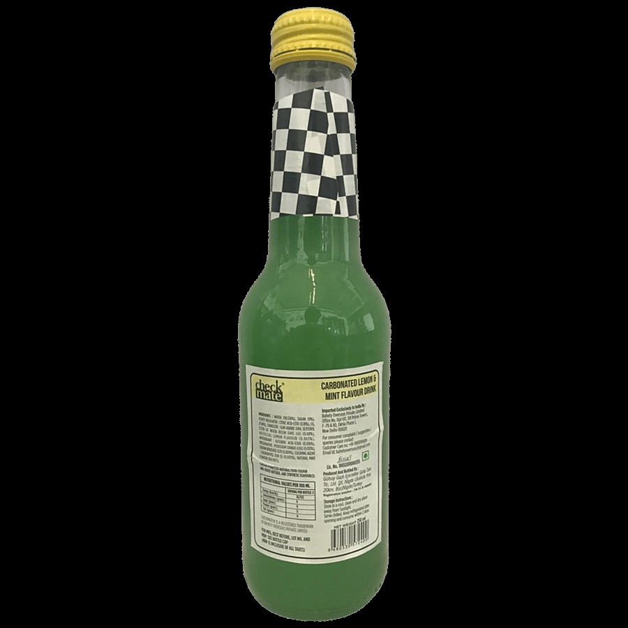 Checkmate Carbonated Drink - Lemon & Mint Flavour