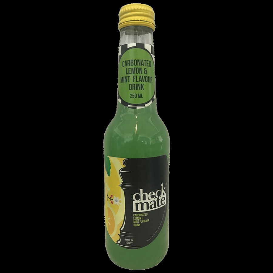 Checkmate Carbonated Drink - Lemon & Mint Flavour