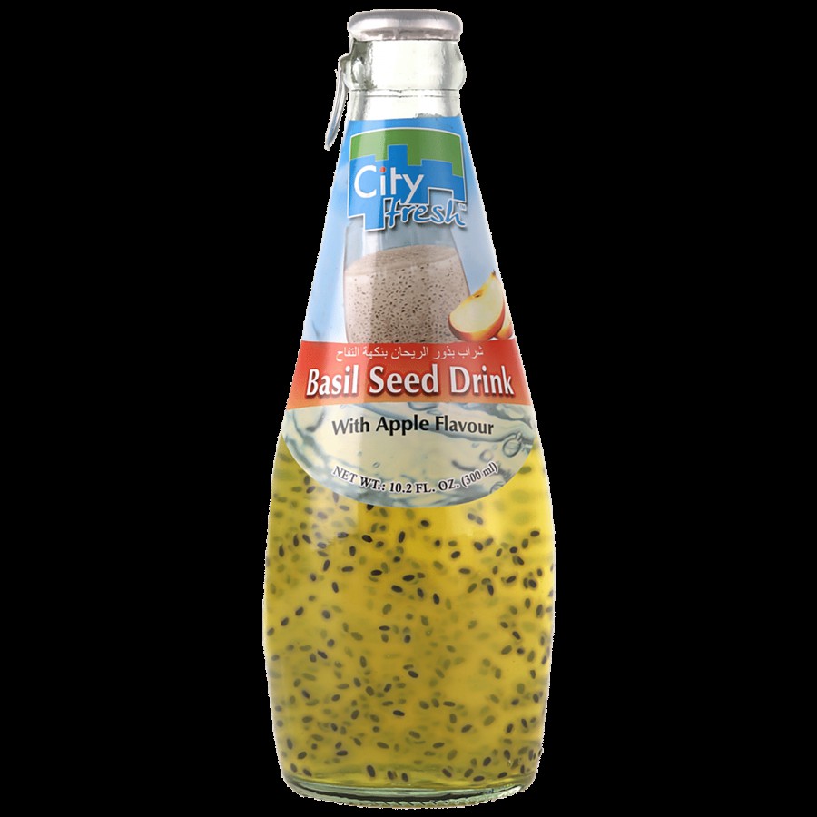 City Fresh Basil Seed Apple Flavour Drink - Refreshing