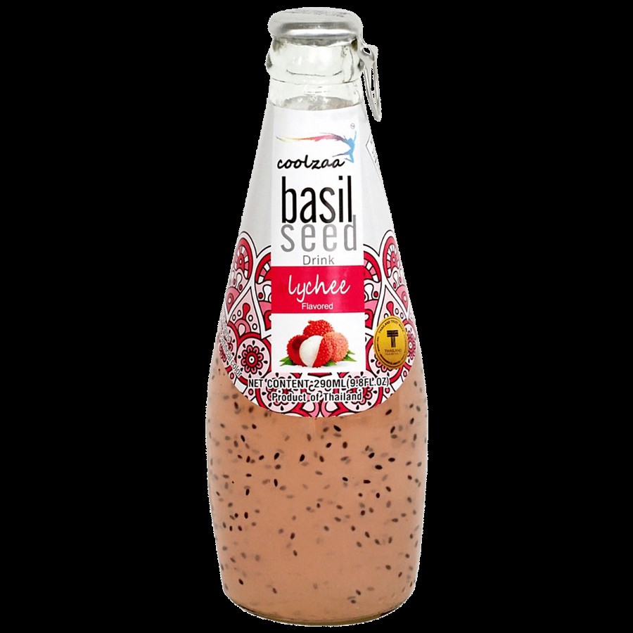 Coolzaa Lychee Basil Seed Drink