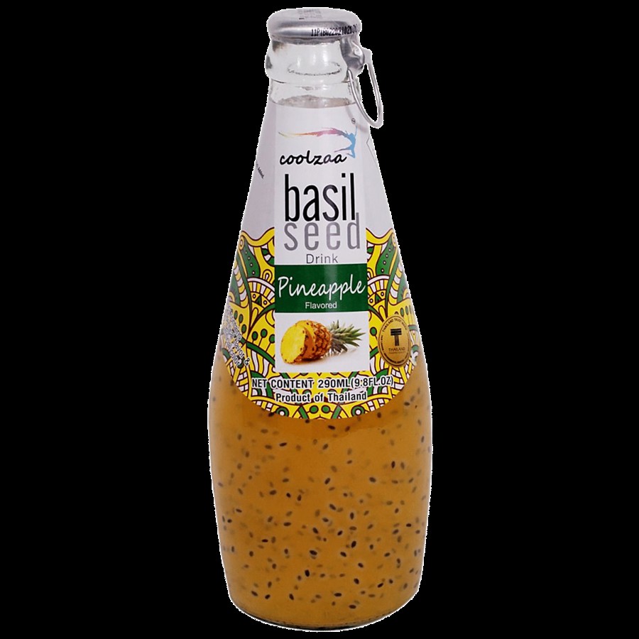 Coolzaa Pineapple Basil Seed Drink