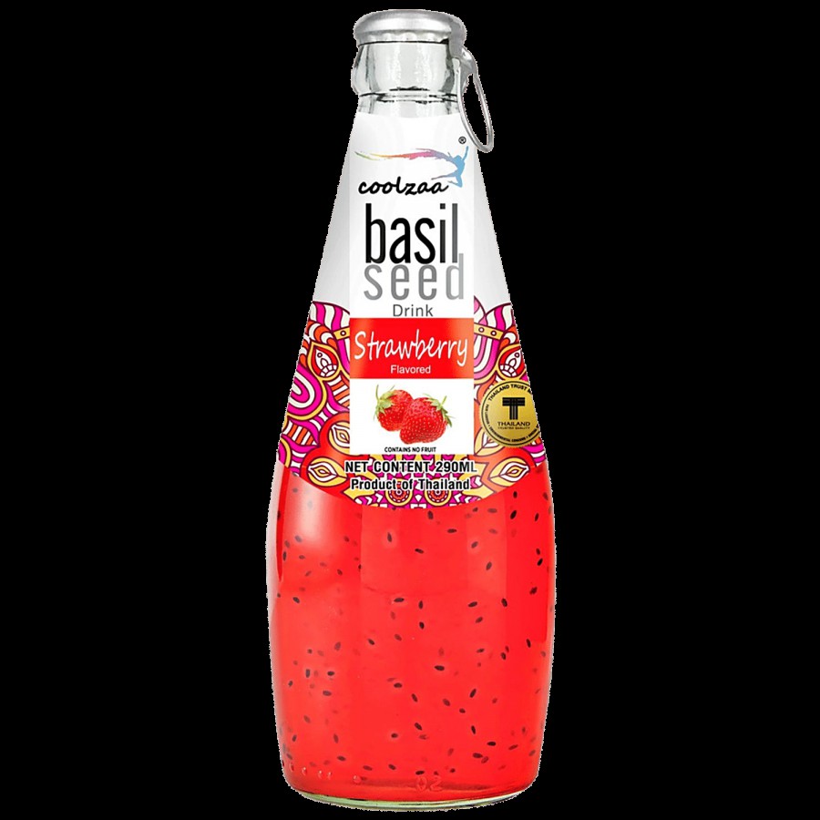 Coolzaa Strawberry Basil Seed Drink