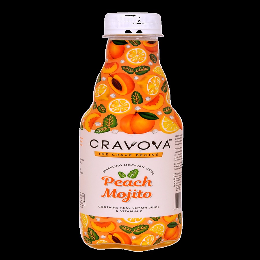 Cravova Sparkling Mocktail Drink - Peach Mojito