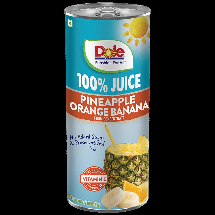 DOLE Pineapple Orange Banana - 100% Juice From Concentrate