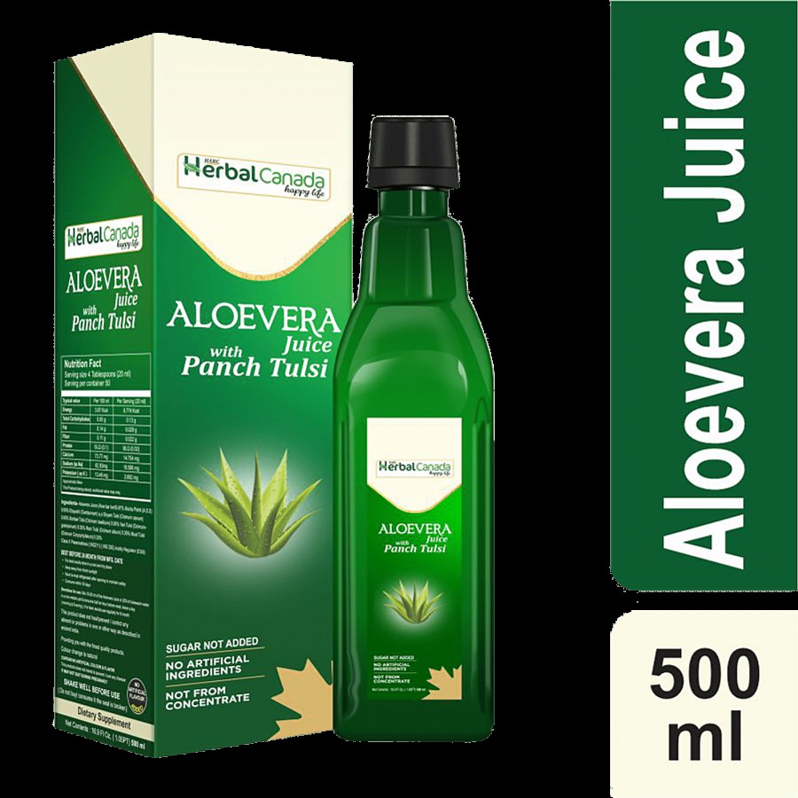 Herbal Canada Aloevera Juice With Panch Tulsi - Natural Antioxidant