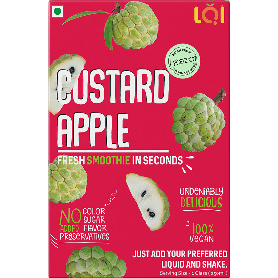 LQI Custard Apple Smoothie Pack - Fresh Fruits