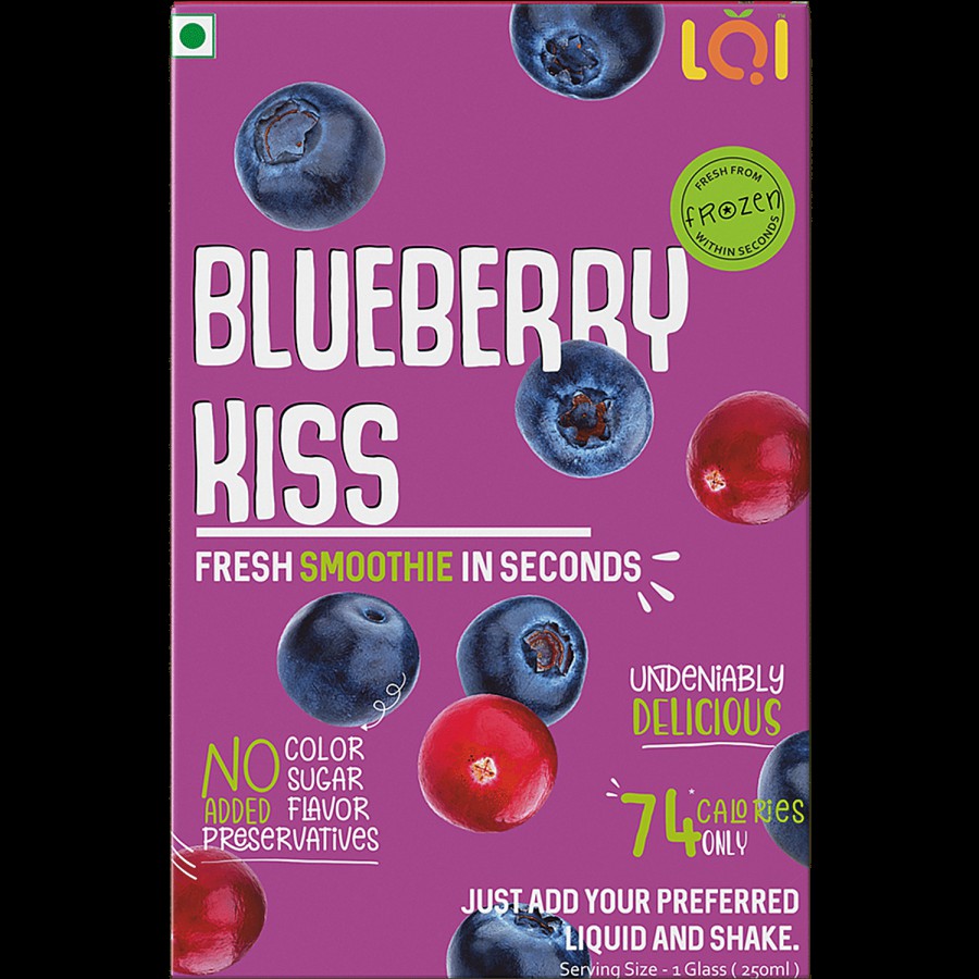 LQI Ready To Make Smoothie- Mixed Fixed+ Blueberry Kiss (150g each)+ Mango Mojo 125g