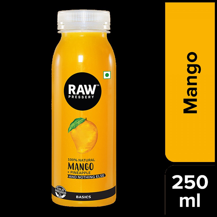 Raw Pressery 100% Natural Cold Pressed Juice -  Mango + Pineapple