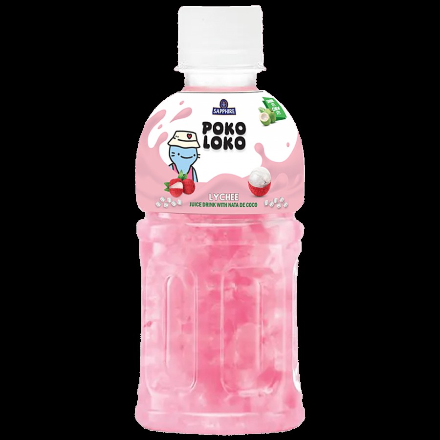 Sapphire  Poko Loko Lychee Flavoured Juice Drink With Nata De Coco