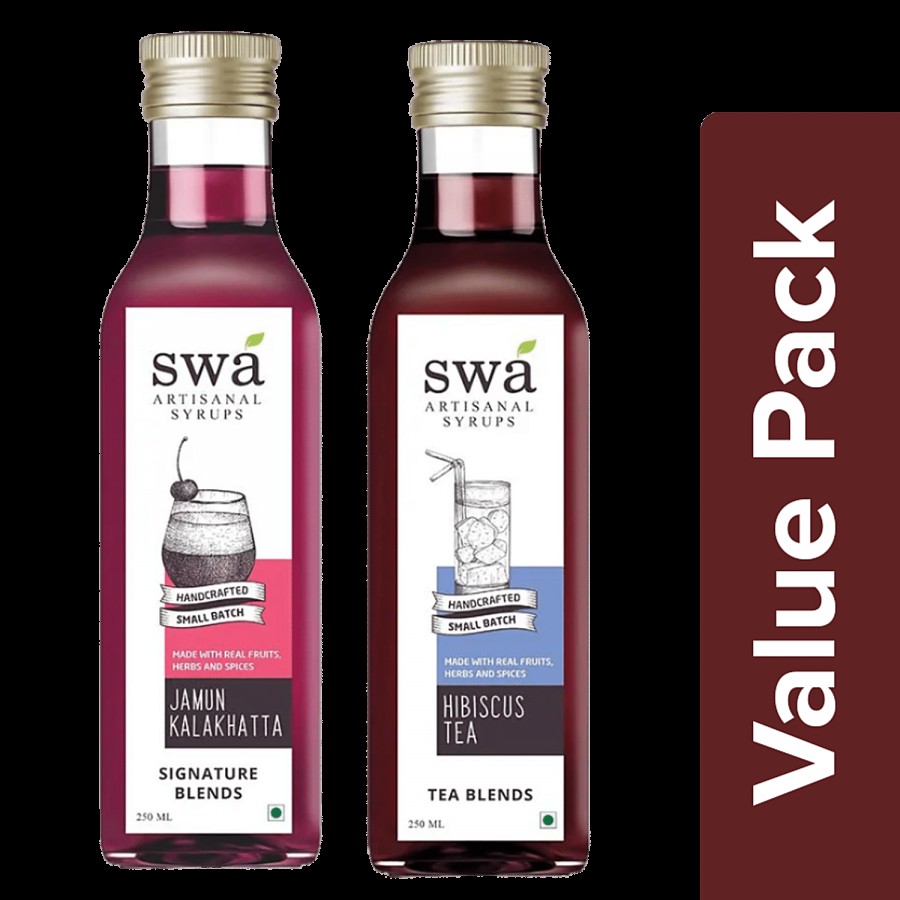 Swa Artisanal Syrups Gin Cocktail Mixers - 100% Natural