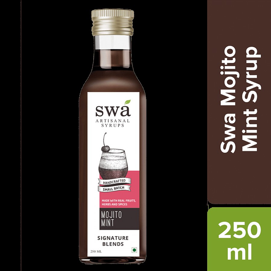 Swa Artisanal Syrups Mojito Mint Syrup - 100% Natural