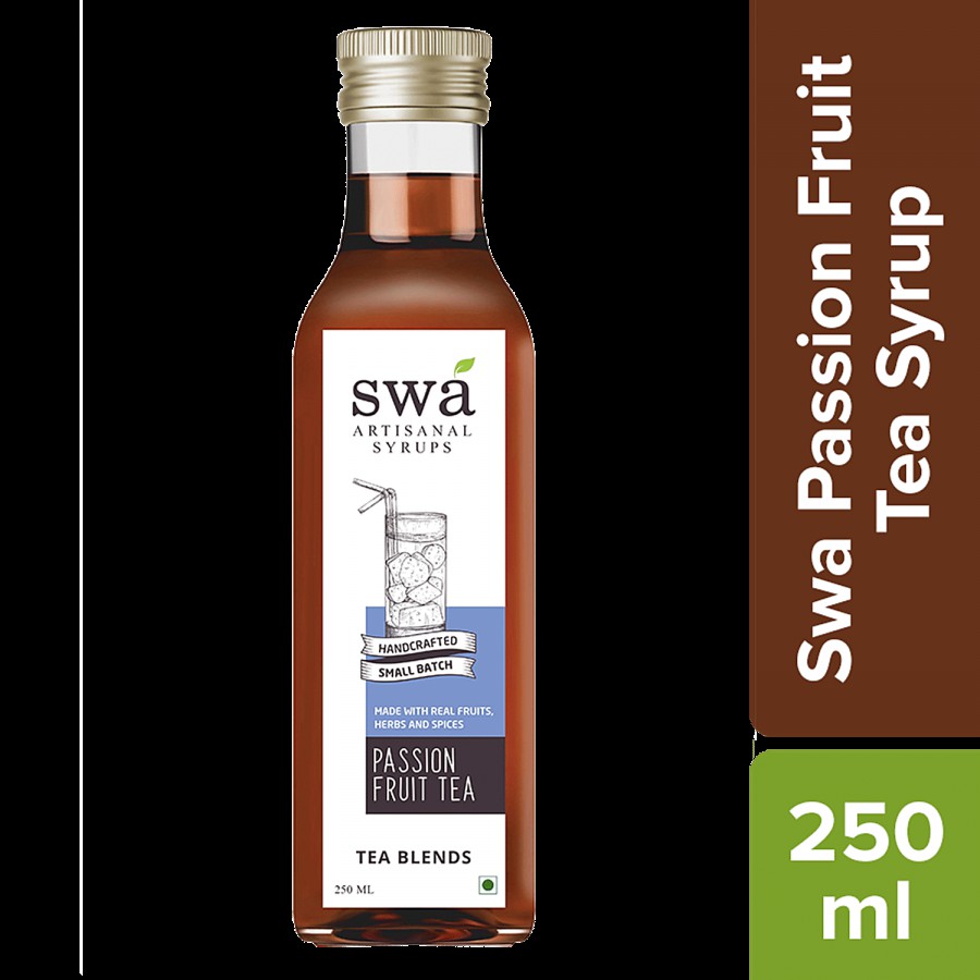 Swa Artisanal Syrups Passion Fruit Tea Syrup - 100% Natural