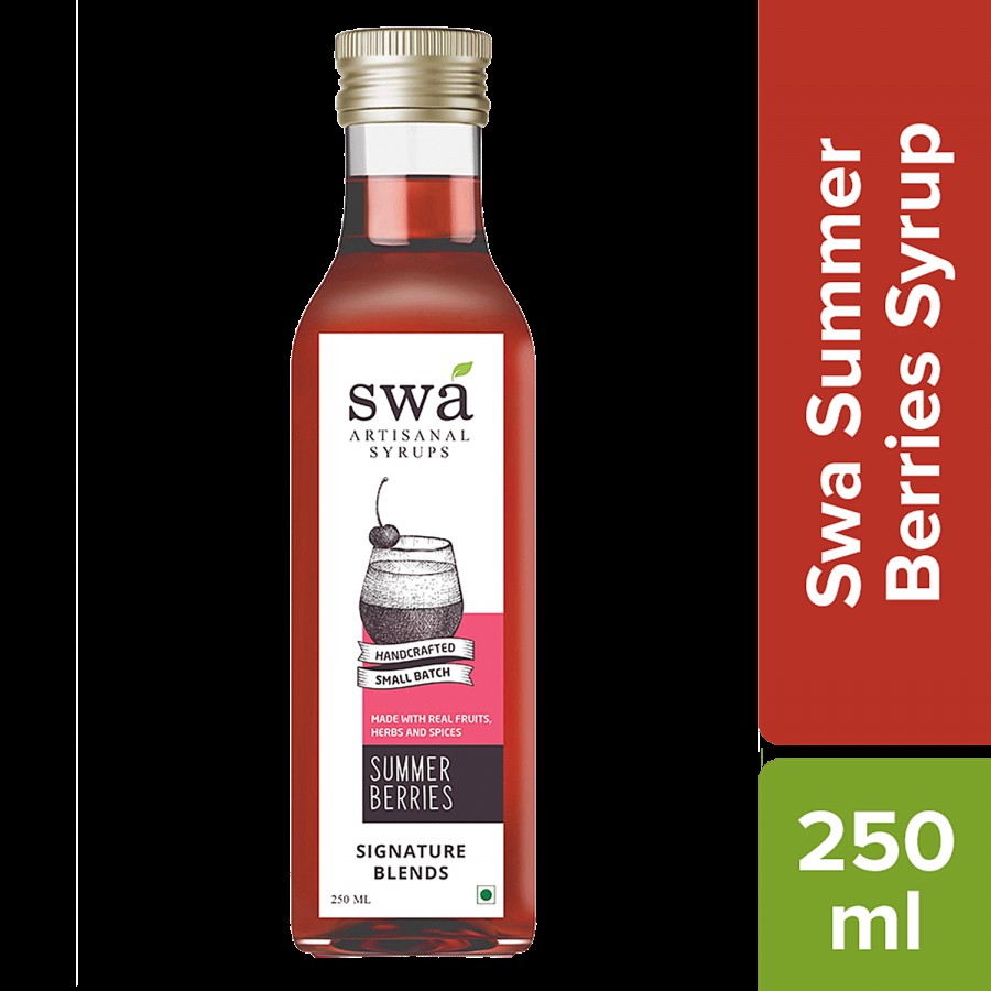 Swa Artisanal Syrups Summer Berries Syrup - 100% Natural