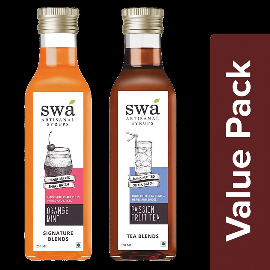 Swa Artisanal Syrups Whisky Cocktail Mixers - 100% Natural