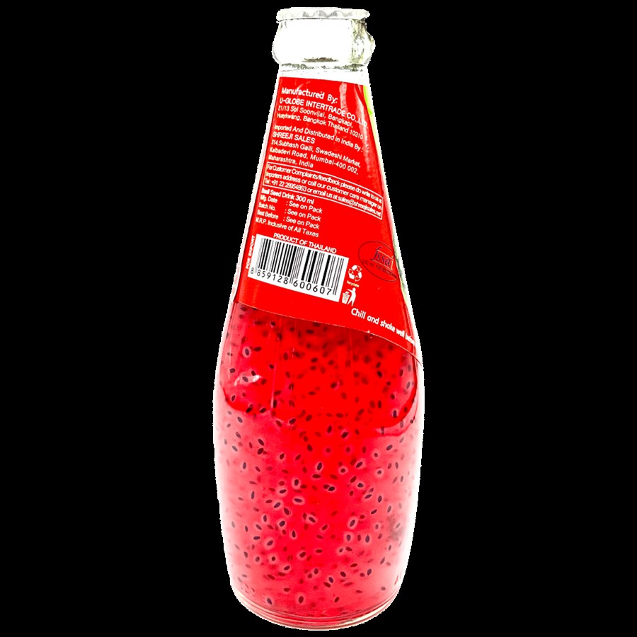 Uglobe Basil Seed Drink - Watermelon Flavour