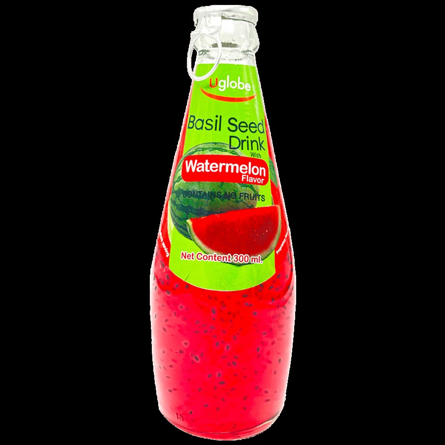 Uglobe Basil Seed Drink - Watermelon Flavour