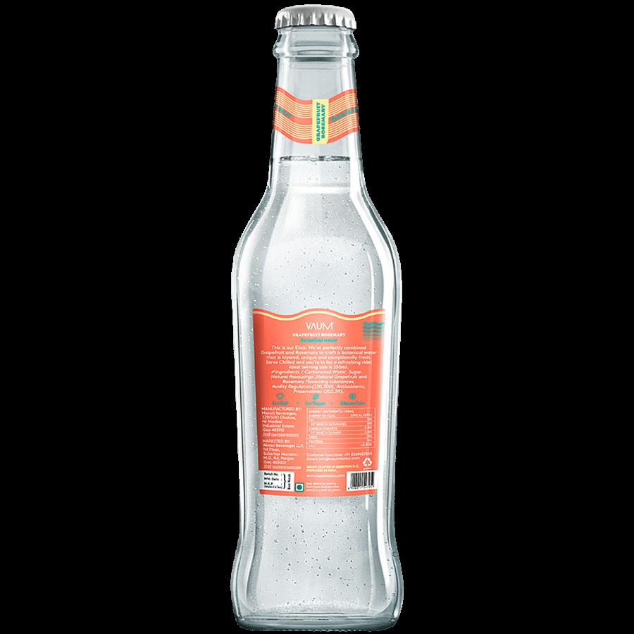 Vaum  Grapefruit & Rosemary - Dual Flavoured Aerated Botanical Water