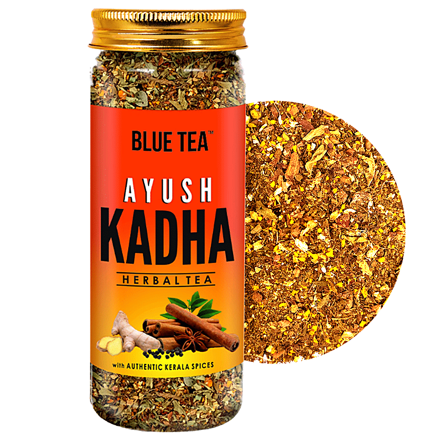 Blue Tea Ayush Kadha Herbal Tea - Caffeine Free