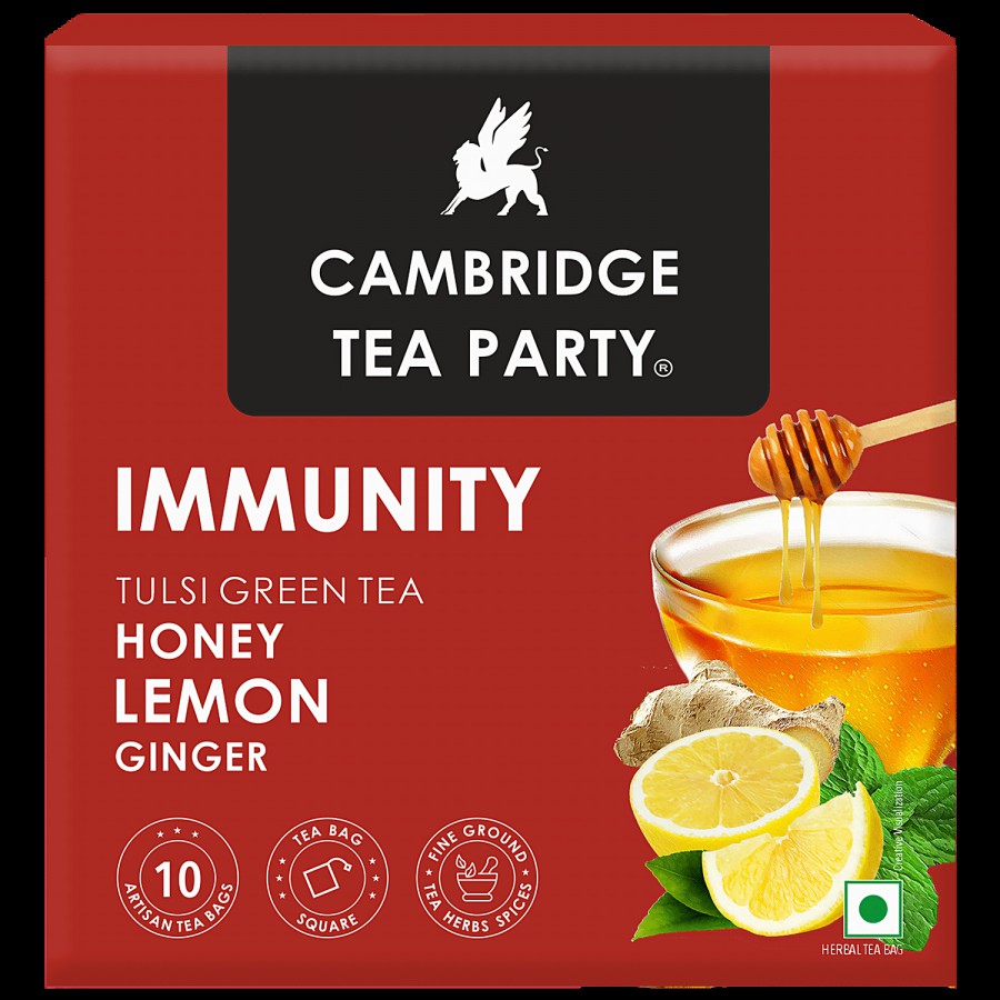 Cambridge Tea Party Immunity Tulsi Green Tea - Honey Lemon Ginger