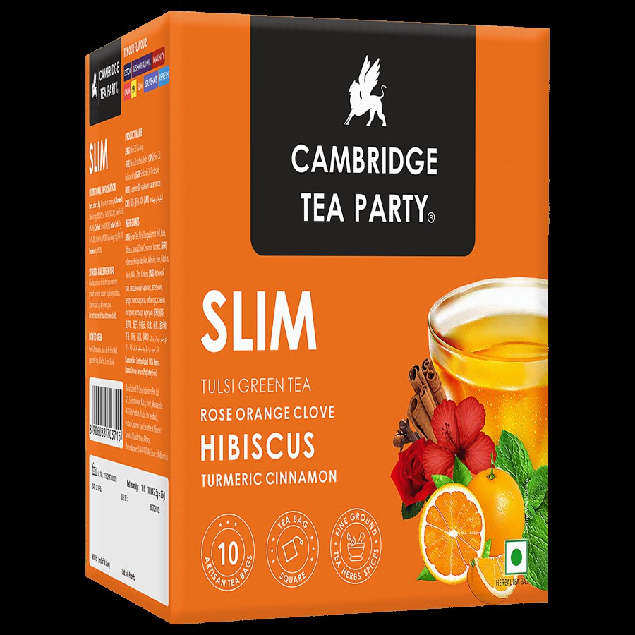 Cambridge Tea Party Slim Tulsi Green Tea - Rose