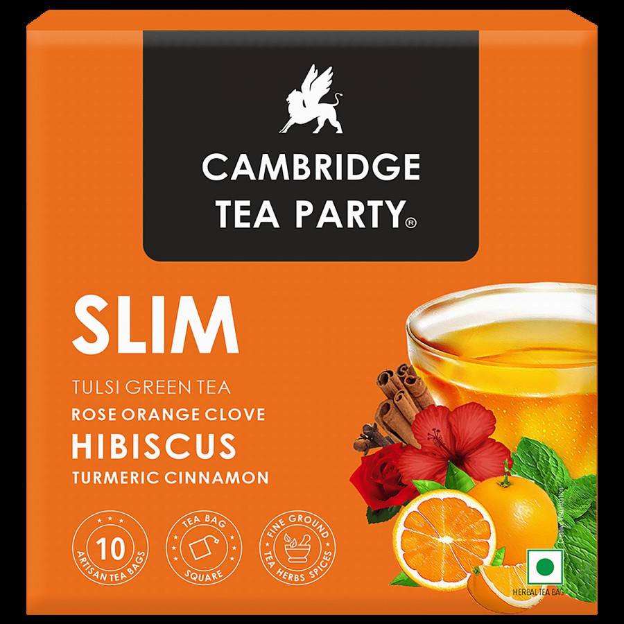 Cambridge Tea Party Slim Tulsi Green Tea - Rose