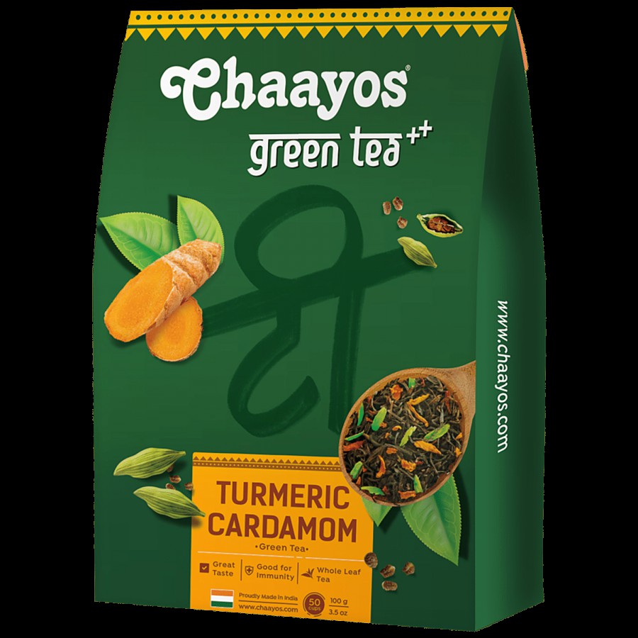 Chaayos Green Tea - Turmeric Cardamom