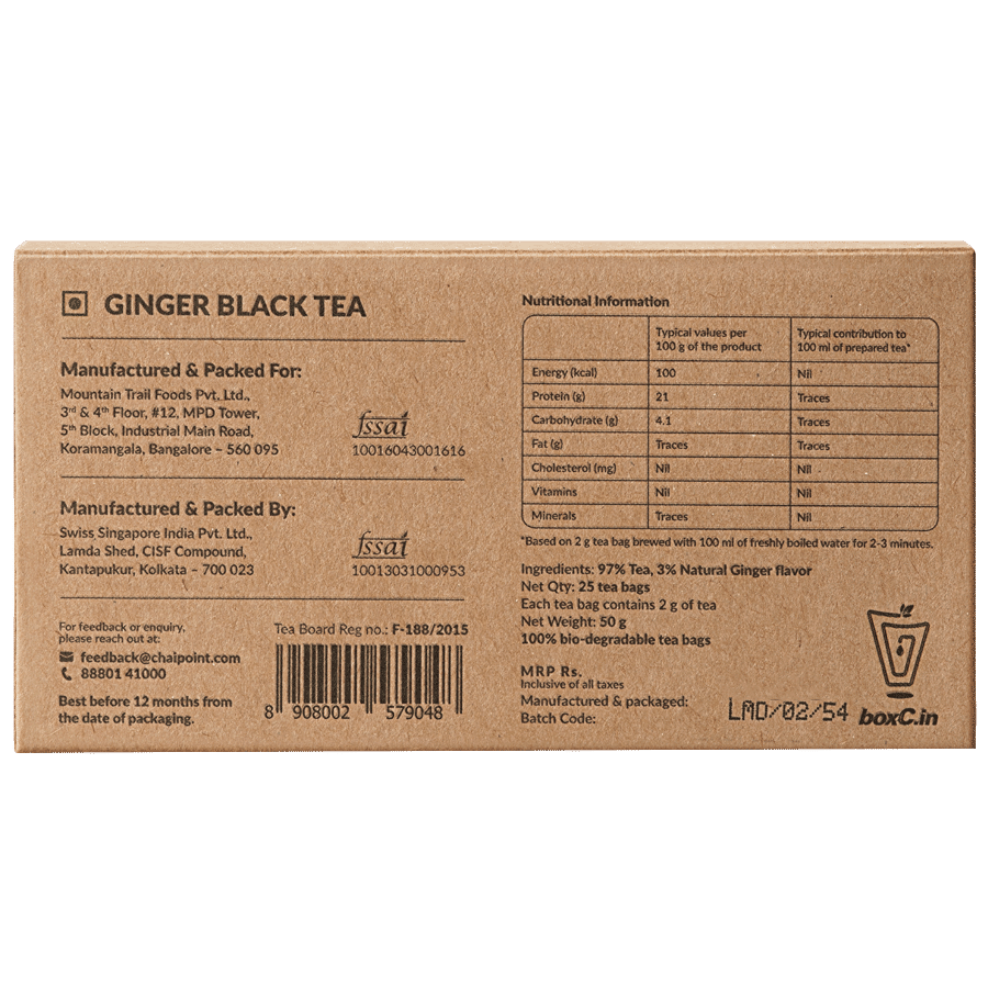 Chai Point Ginger Black Tea Bags