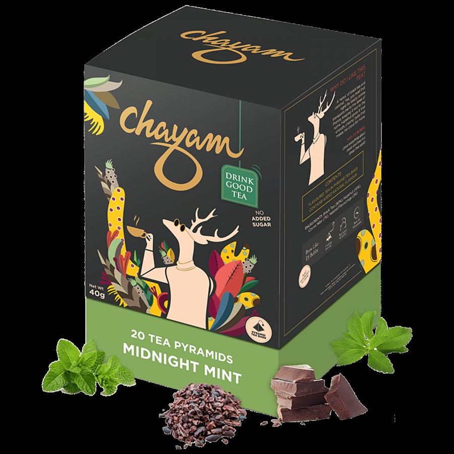 Chayam Midnight Mint Black Tea with Chocolate and Peppermint - Dessert Tea