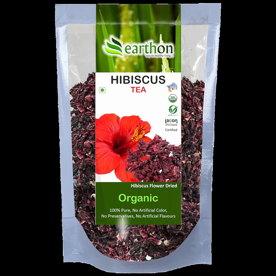 Earthon Organic Hibiscus Tea - Flower Dried