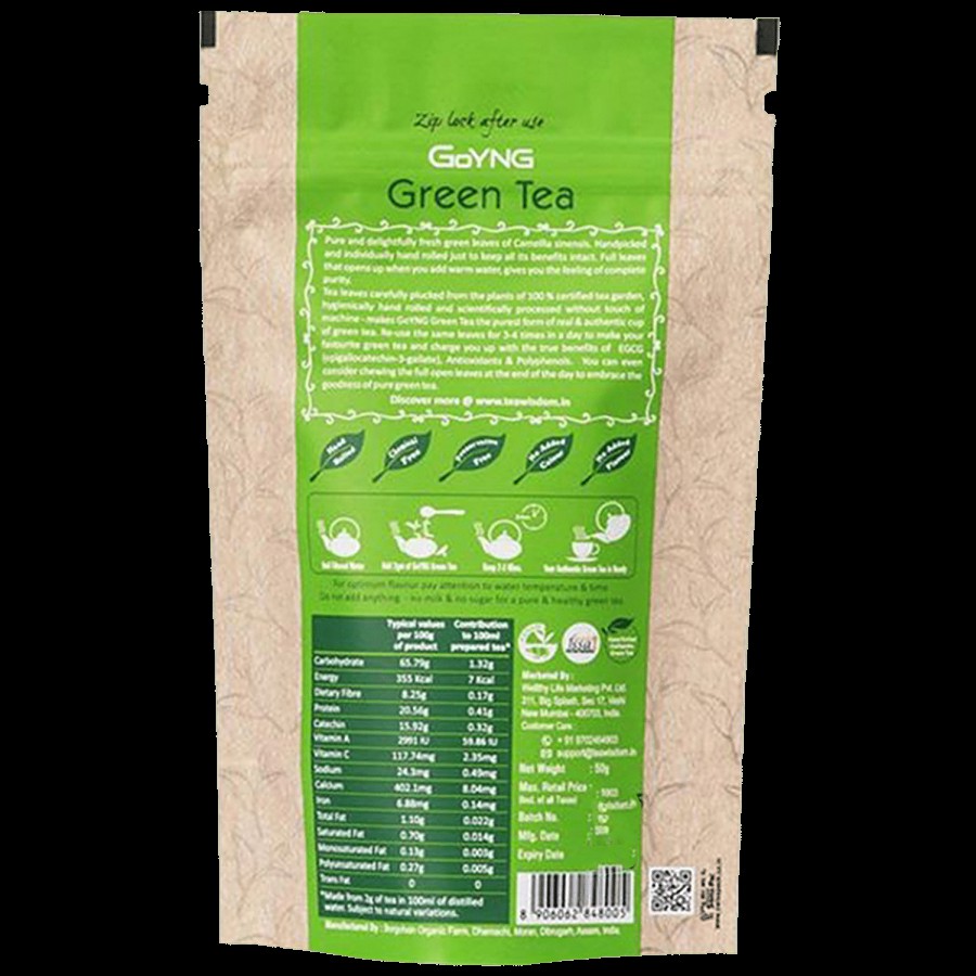 GoYNG Premium Green Tea - 100% Organic Handrolled