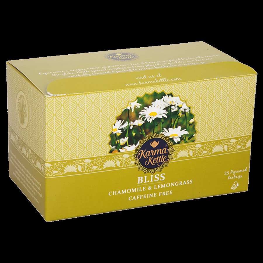 Karma Kettle Bliss Herbal Tea With Organic Chamomile & Lemongrass