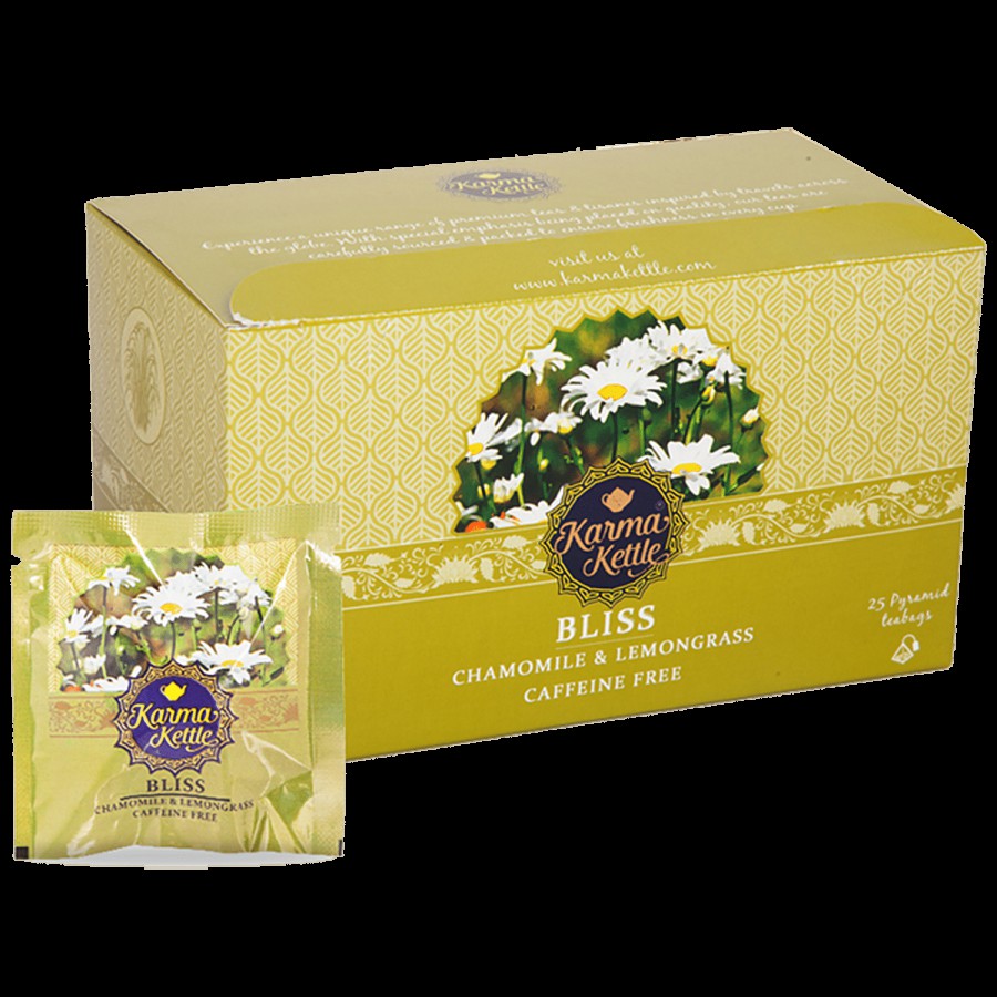 Karma Kettle Bliss Herbal Tea With Organic Chamomile & Lemongrass