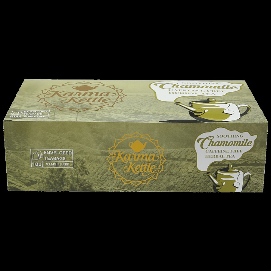 Karma Kettle Chamomile Tea - Unbleached & Staple-Free Teabags