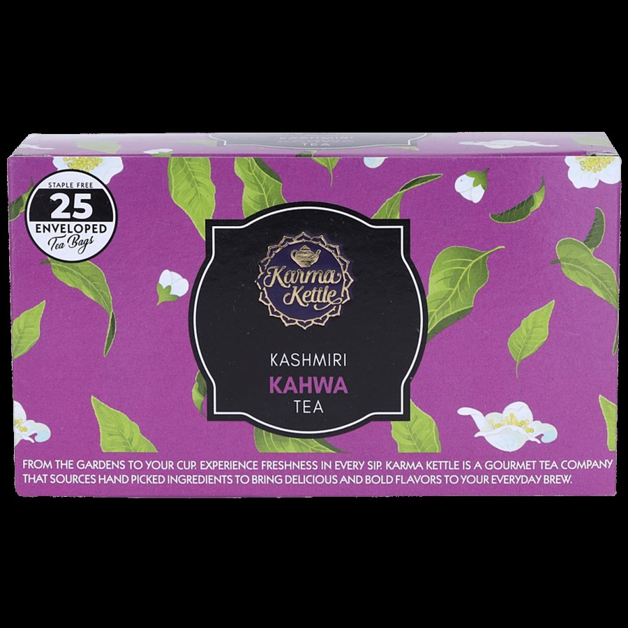 Karma Kettle Kashmiri Kahwa Tea - Traditional Himalayan Valley Beverage