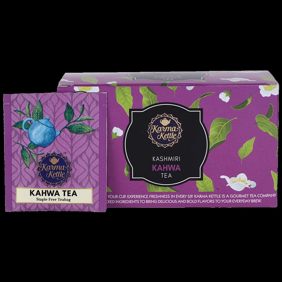 Karma Kettle Kashmiri Kahwa Tea - Traditional Himalayan Valley Beverage