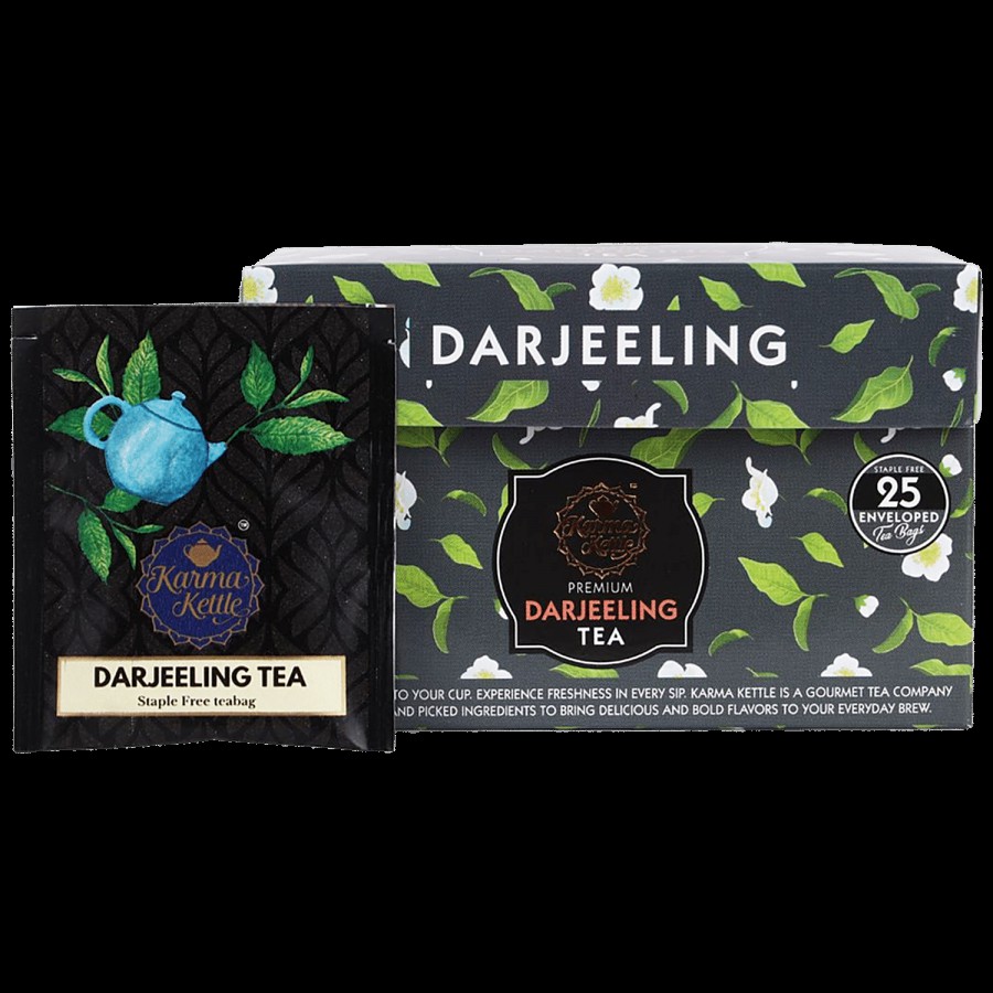 Karma Kettle Premium Darjeeling Tea - Made With Whole Herbs