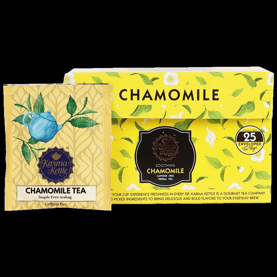 Karma Kettle Soothing Chamomile Herbal Tea - Made With Whole Herbs