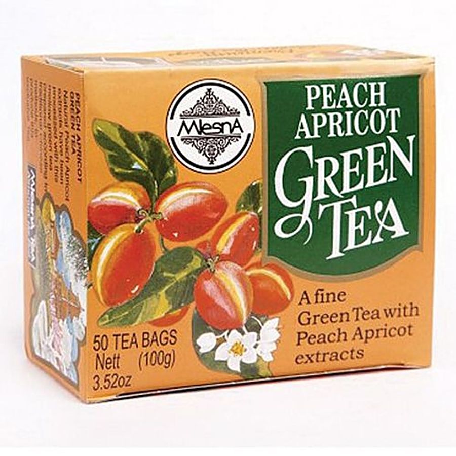 Mlesna Flavored Green Tea Bags - Peach & Apricot