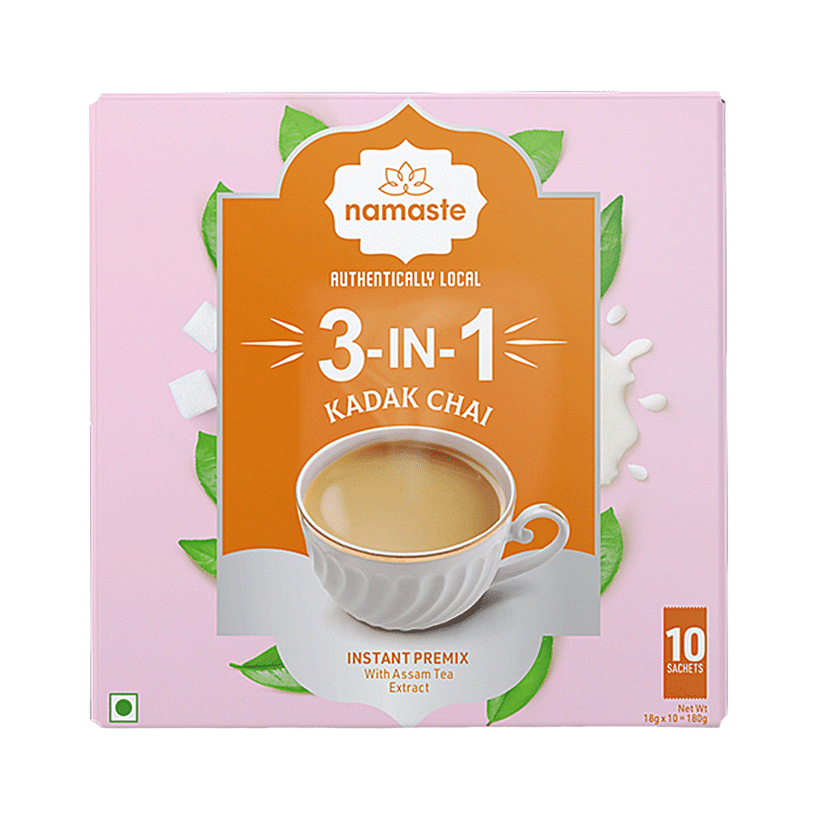 NAMASTE CHAI  3-In-1 Instant Tea Premix - Kadak Chai