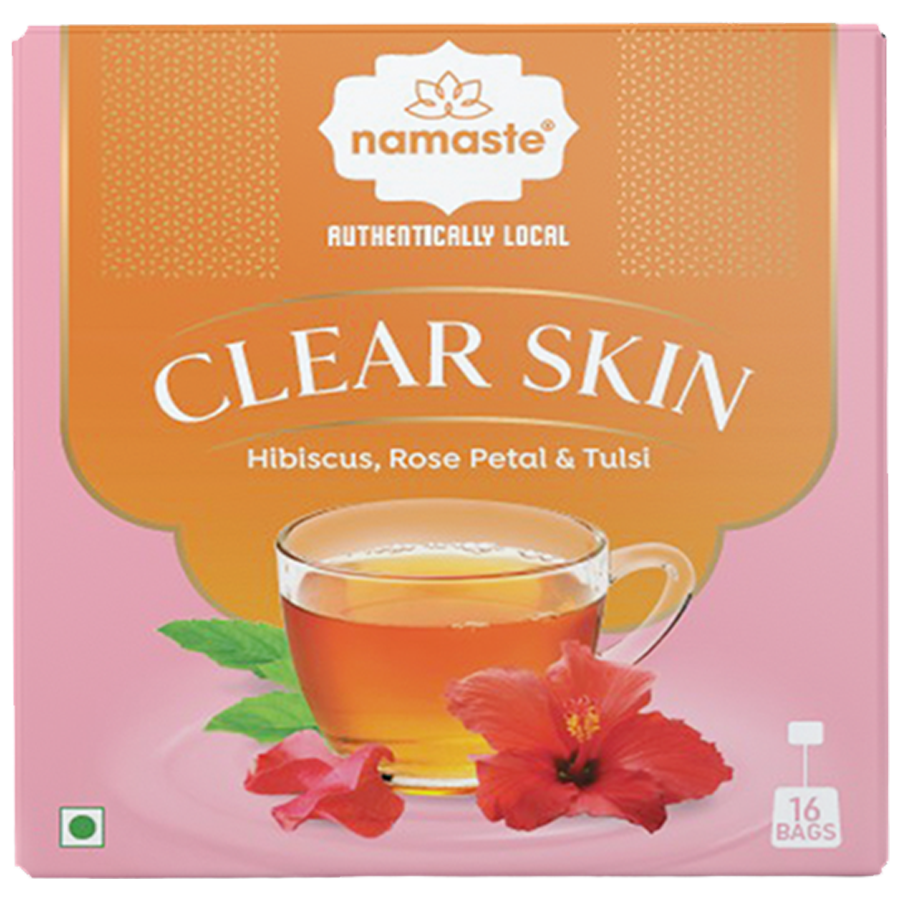 NAMASTE CHAI  Clear Skin Herbal Tea - Hibiscus