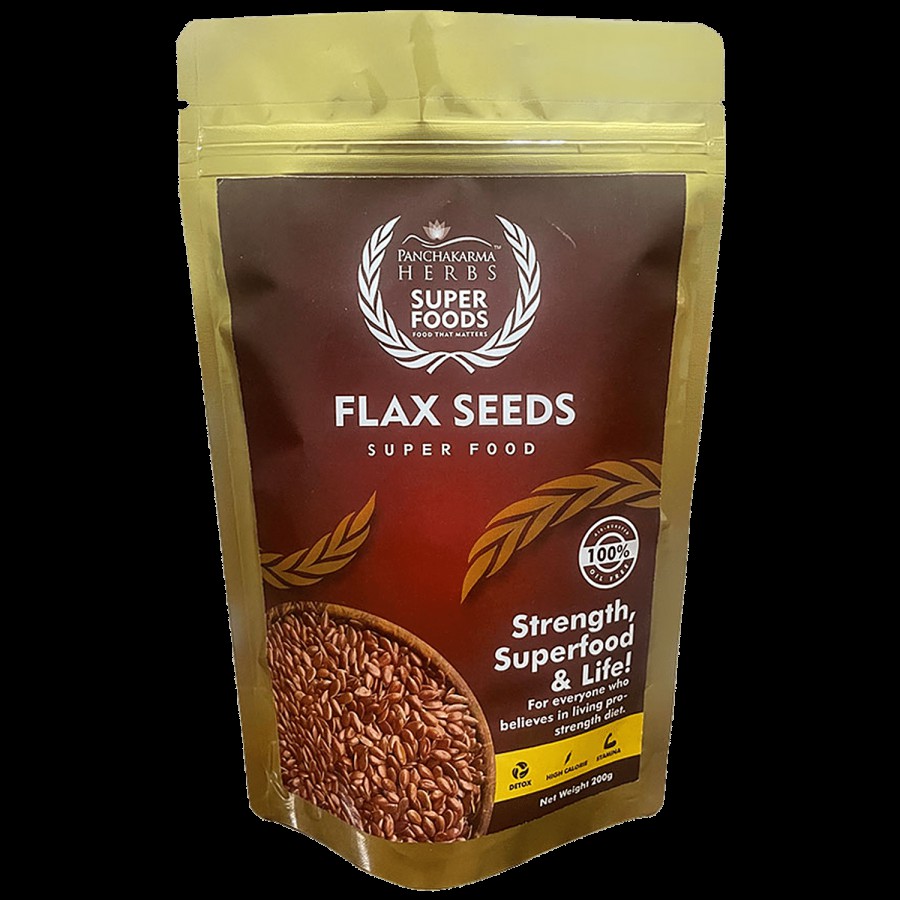 Panchakarma Herbs Superfood Flax Seeds - Rich In Omega-3