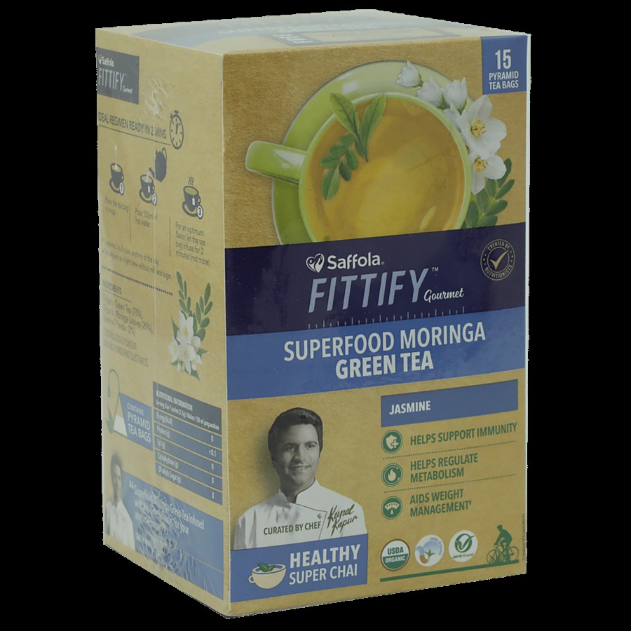 Saffola FITTIFY Gourmet Superfood Moringa Green Tea - Jasmine