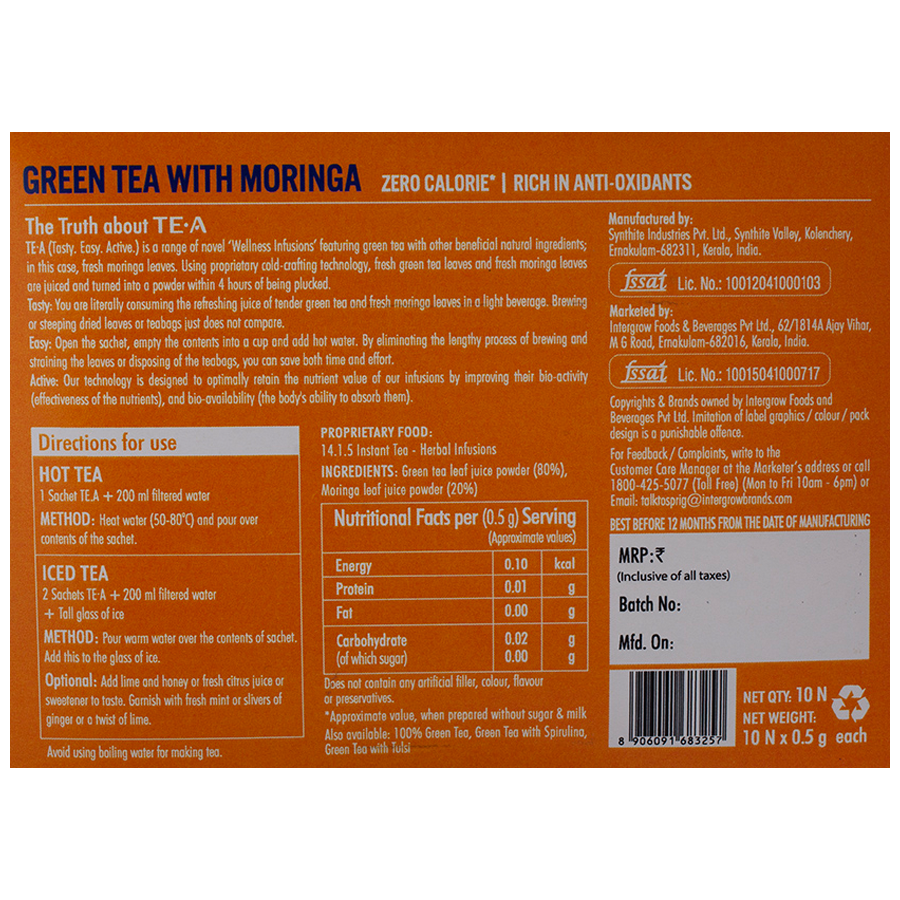 Sprig Tea Green Tea With Moringa