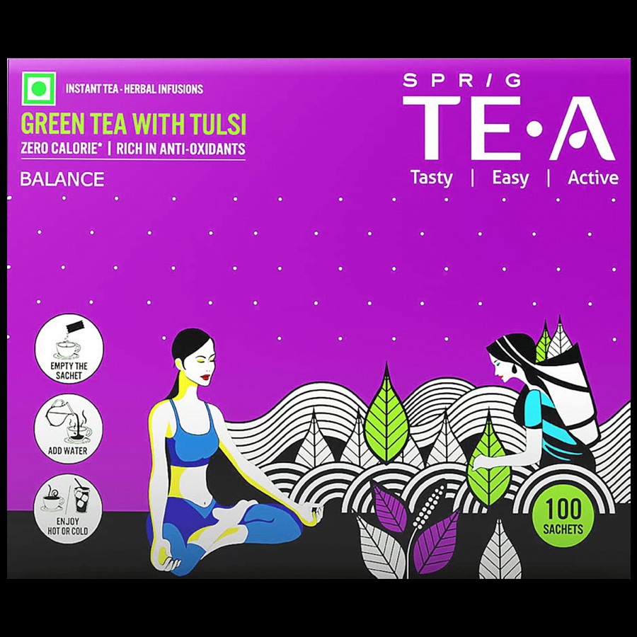 Sprig Tea Instant Green Tea With Tulsi - Antioxidant-Rich