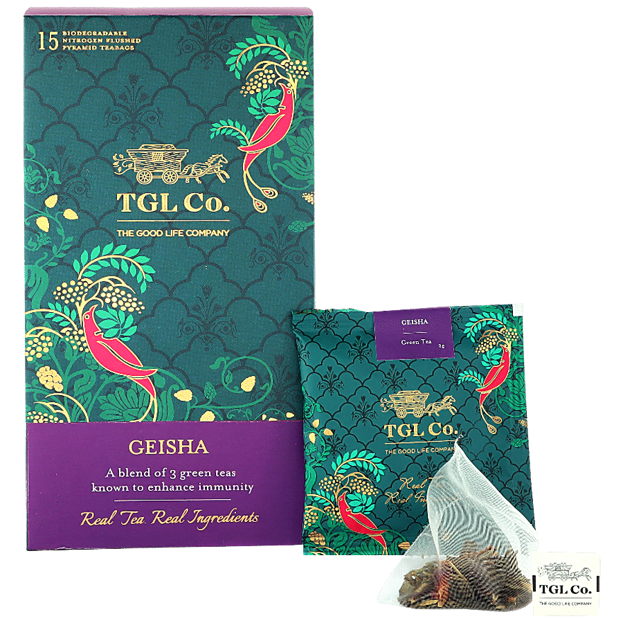 TGL Co. Geisha Green Tea Bags Make Brew Iced Tea or Hot Tea