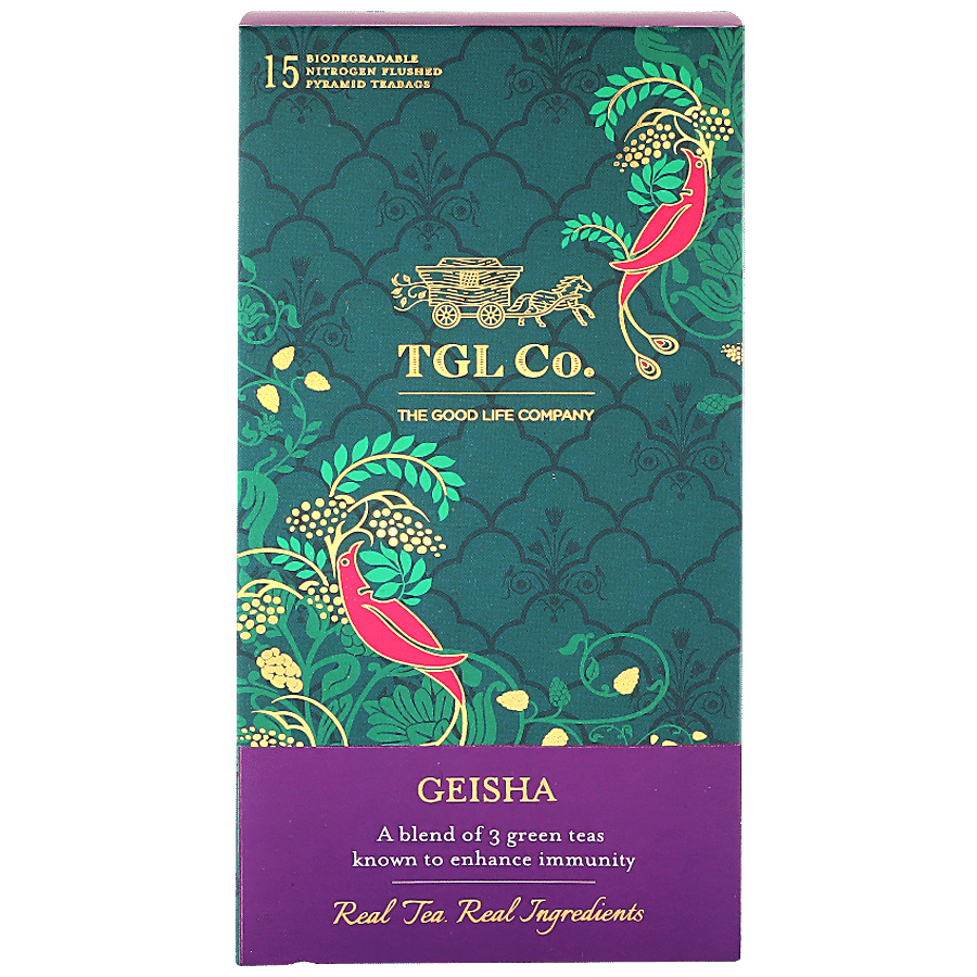 TGL Co. Geisha Green Tea Bags Make Brew Iced Tea or Hot Tea