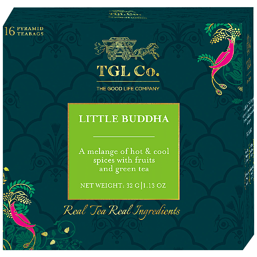 TGL Co. Little Buddha Fruit Green Tea Bags Make Brew Iced Tea or Hot Tea