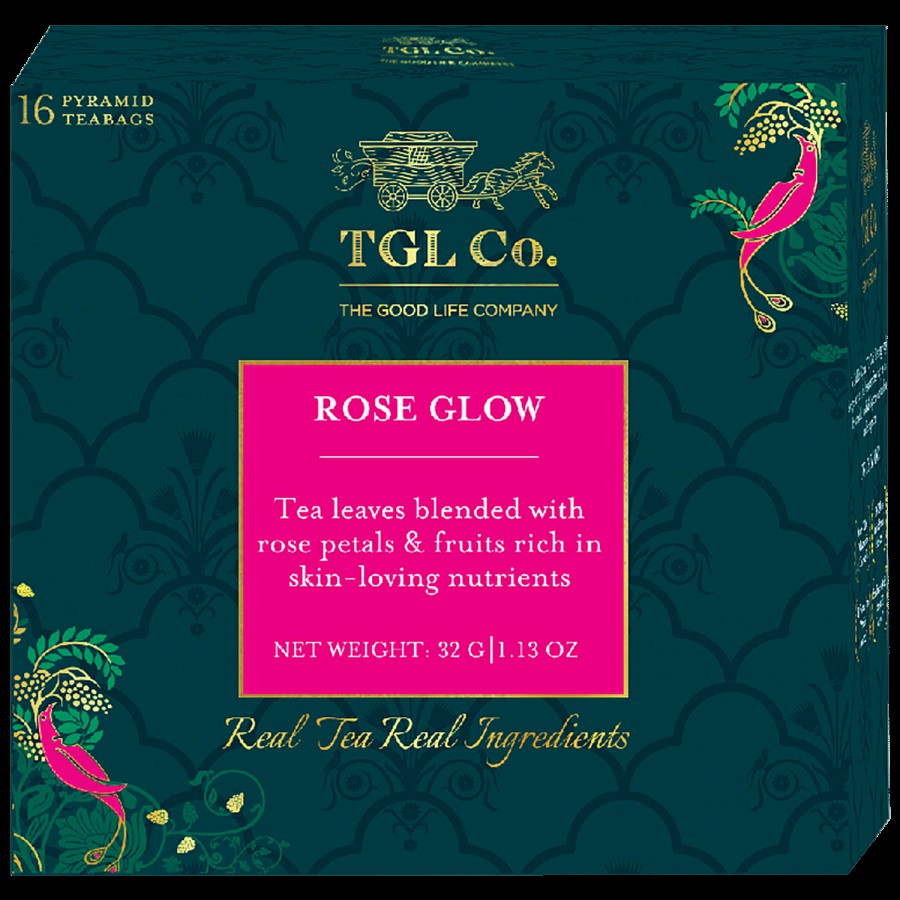 TGL Co. Rose Glow Black Tea Bags Make Brew Iced Tea or Hot Tea