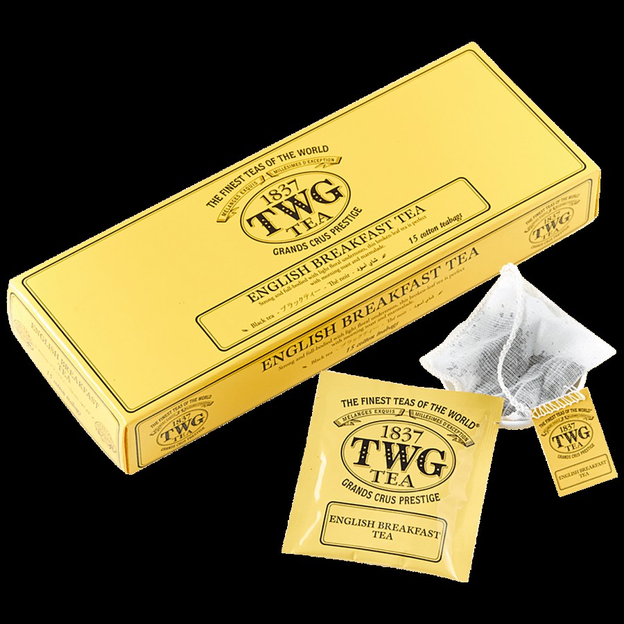 TWG Tea English Breakfast Tea in Hand Sewn Cotton Teabags